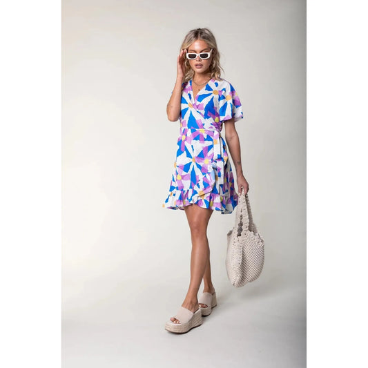 Colourful Rebel Teldi Blumenwickelkleid