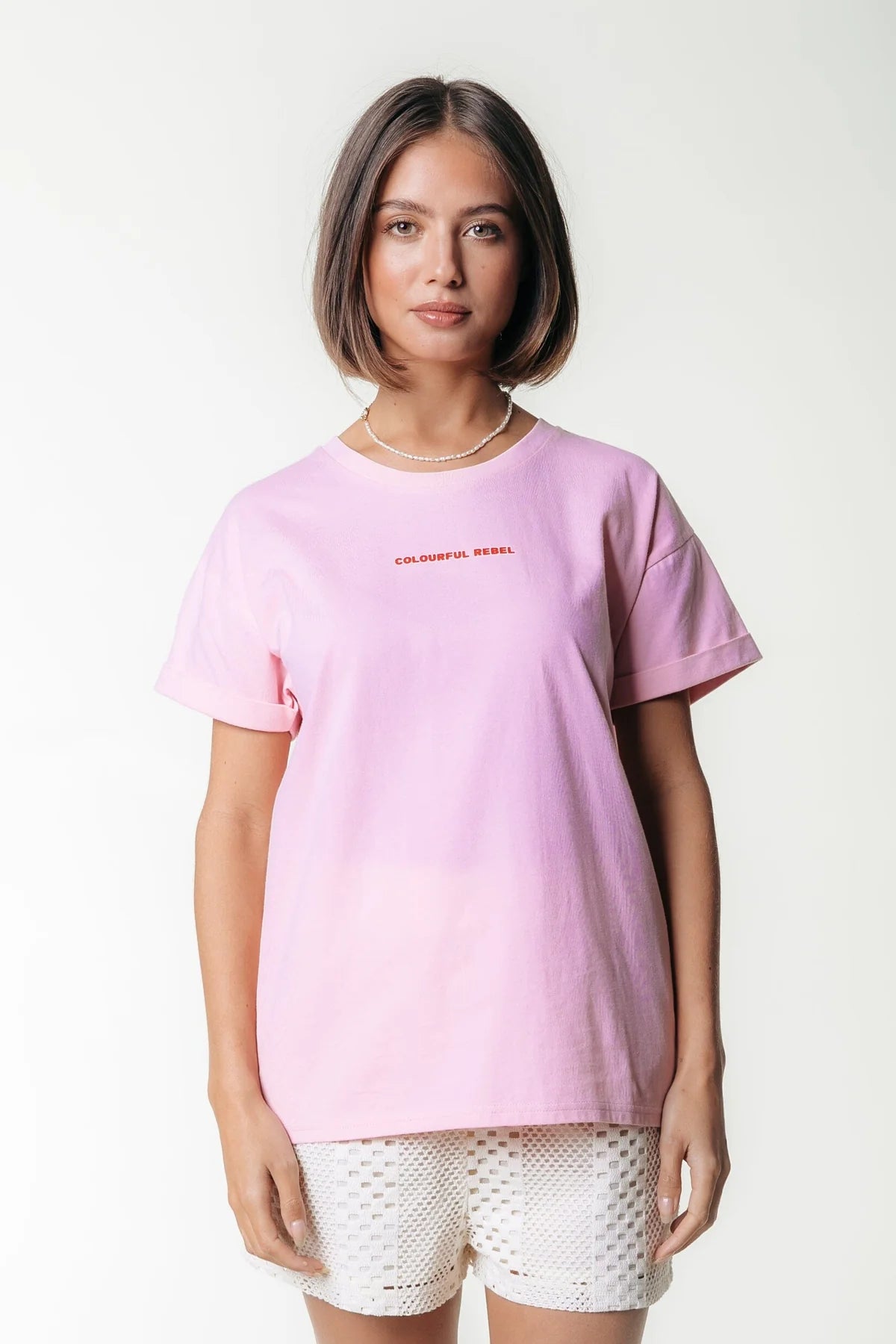 Colourful Rebel T-Shirt Uni-Logo -frisches pink-