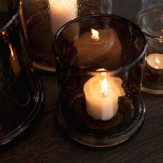 DBKD Bubble/ Kerzenglas medium - brown