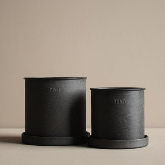 Übertopf/ Plant Pot medium 17 cm/Ø 17 cm - schwarz
