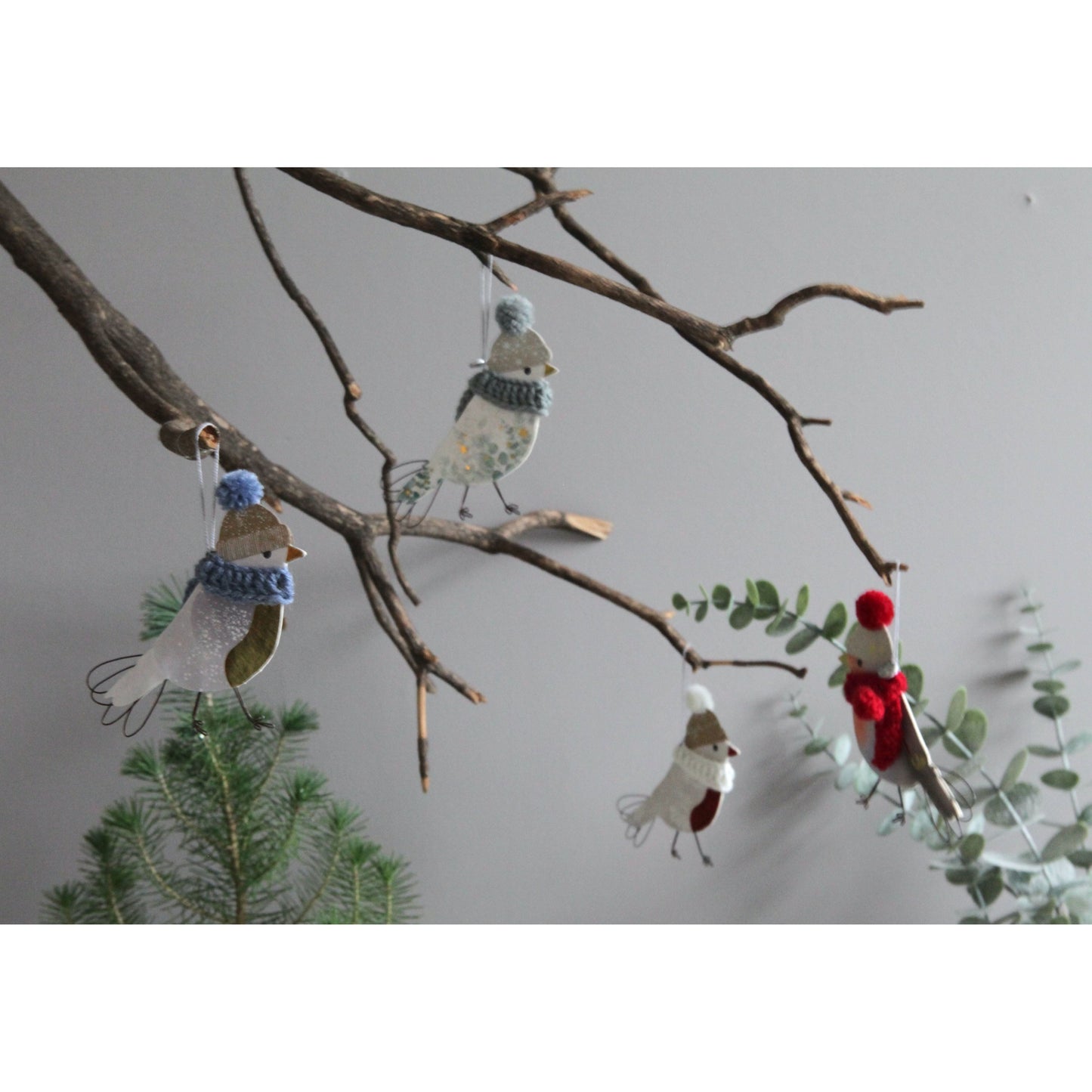 Good old Friends Wintervögel -grau-