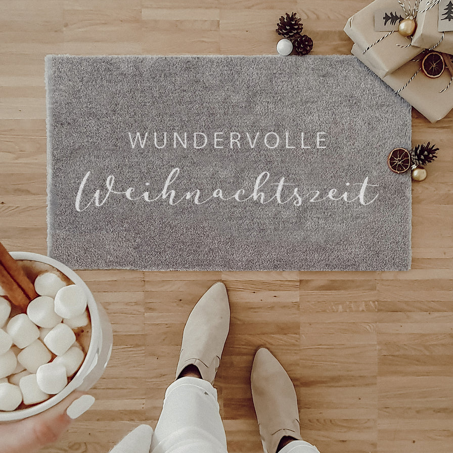 Eulenschnitt Fußmatte - wundervolle Weihnachtszeit-