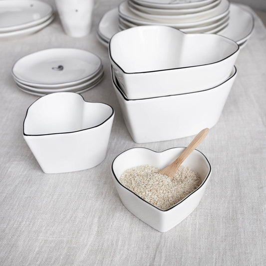 Bastion Collections Heart Shape Bowl - white