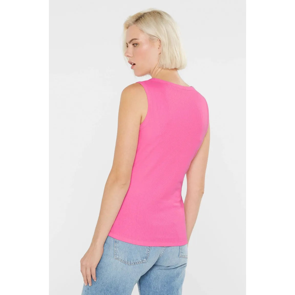 Senses the label geripptes Top TIL:DA - vivid pink