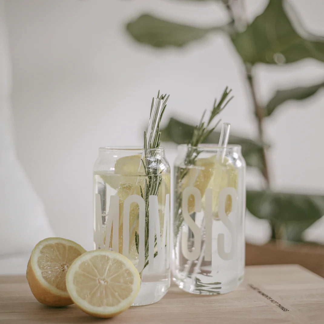 Eulenschnitt Trinkglas -Mom-