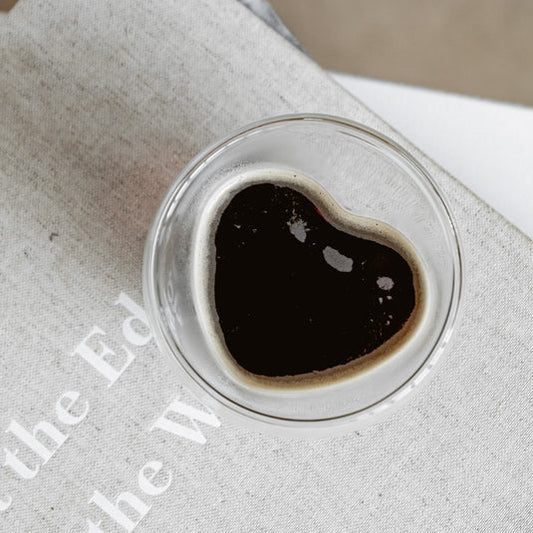 Eulenschnitt - Doppelwandiges Herzglas / Herz 200ml