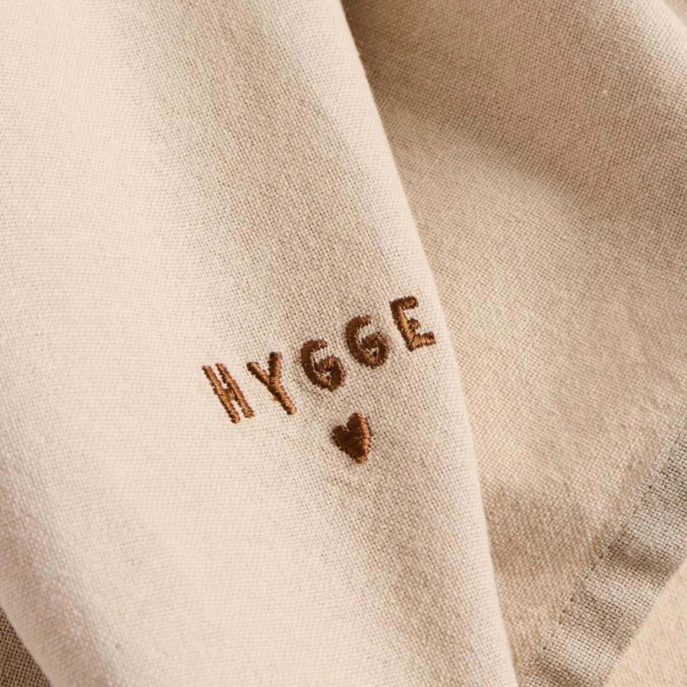 Ib Laursen Stoffserviette Tradition mit Hygge - leinenfarbig