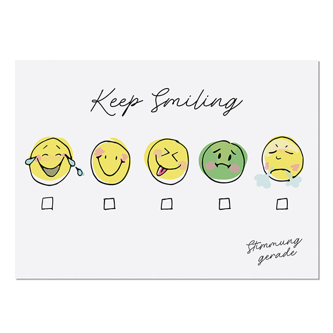 Krima & Isa Postkarte Keep Smiling
