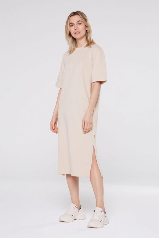 Senses. the label Kleid mit Seitenschlitzen - bleached sand