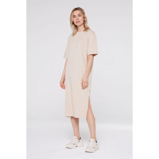 Senses. the label Kleid mit Seitenschlitzen - bleached sand