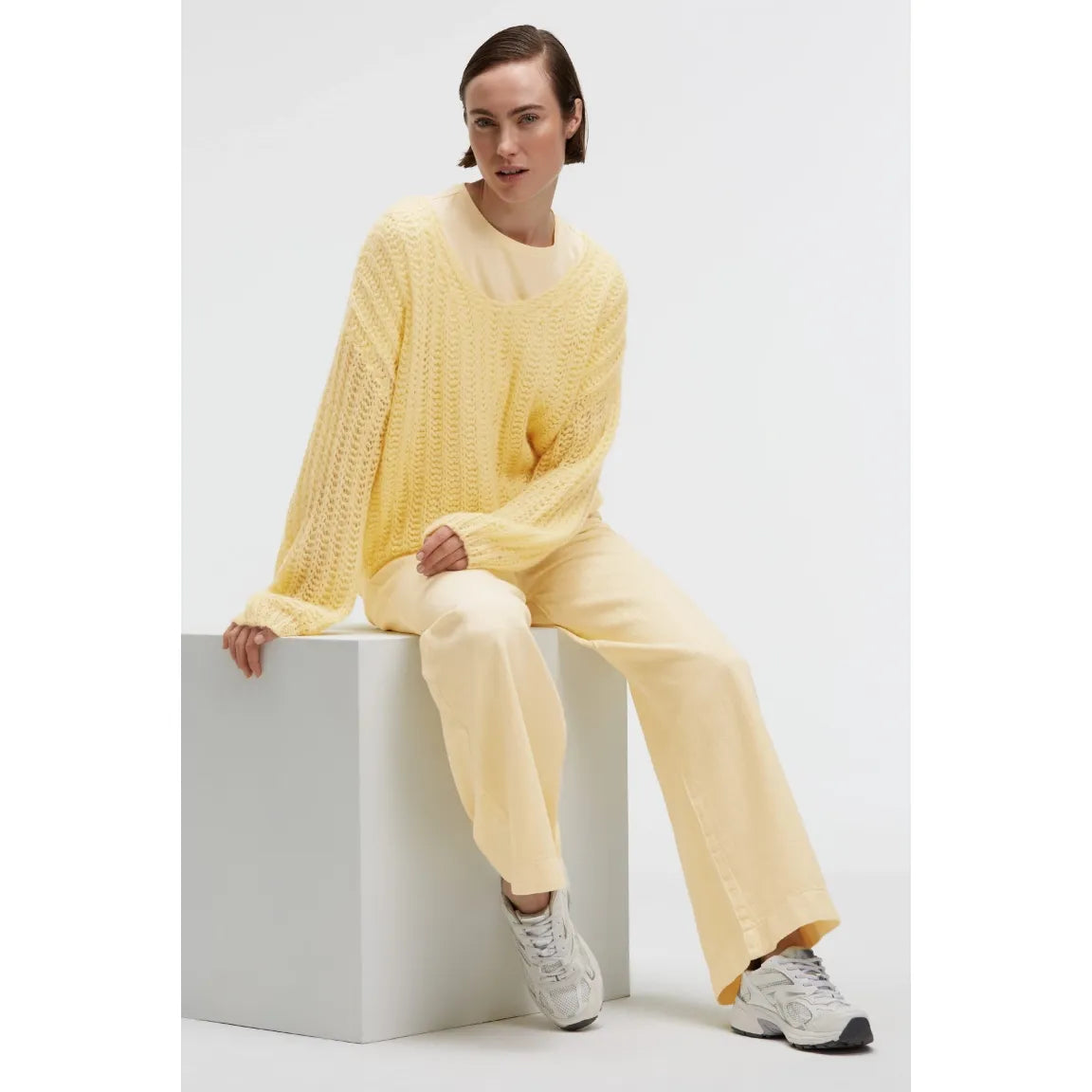 Senses. the Label Loose Knit Pullover KI:LI - butteryellow