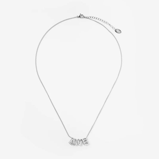 Glam & Glory Kette ABC Love Balloon -silber