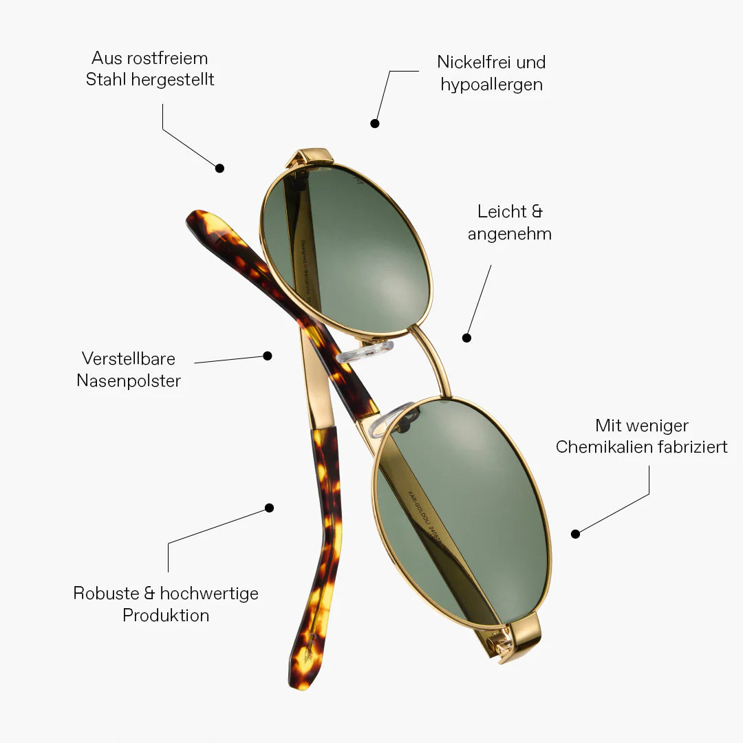 Sonnenbrille Aldabra -gold carbon-