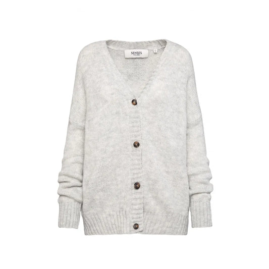 Senses. the Label Melierter Oversized Cardigan KO:FU - cozy grey melange
