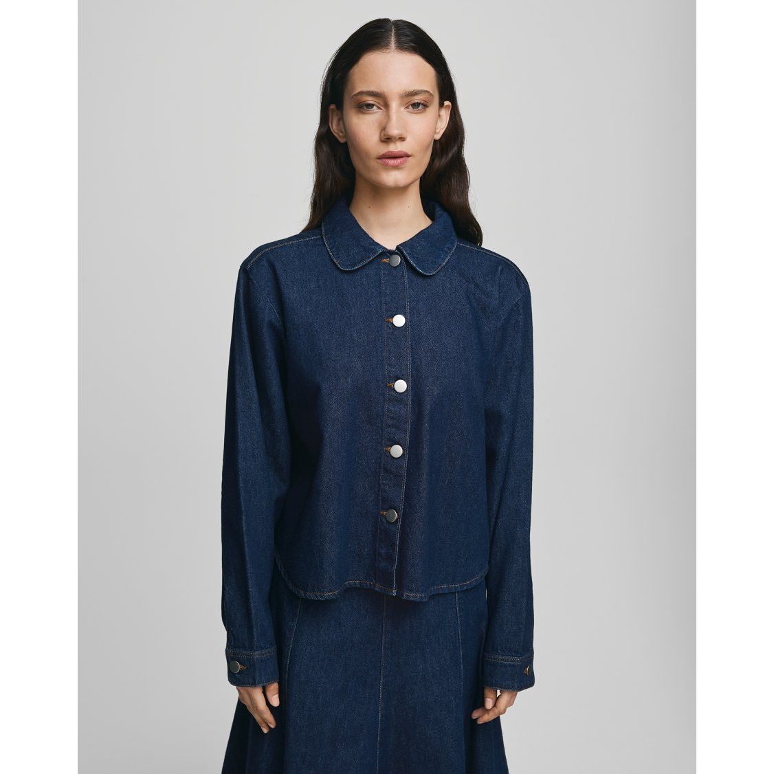 Moss Copenhagen Adna Alena Shirt - dark blue wash