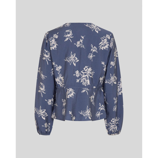 Moss Copenhagen Andena Amabella Shirt AOP - indigo flower