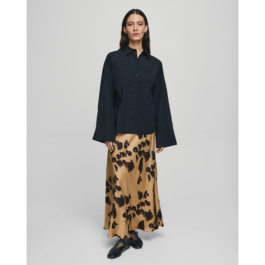Moss Copenhagen Clarette Irida Skirt AOP - iced coffee leo