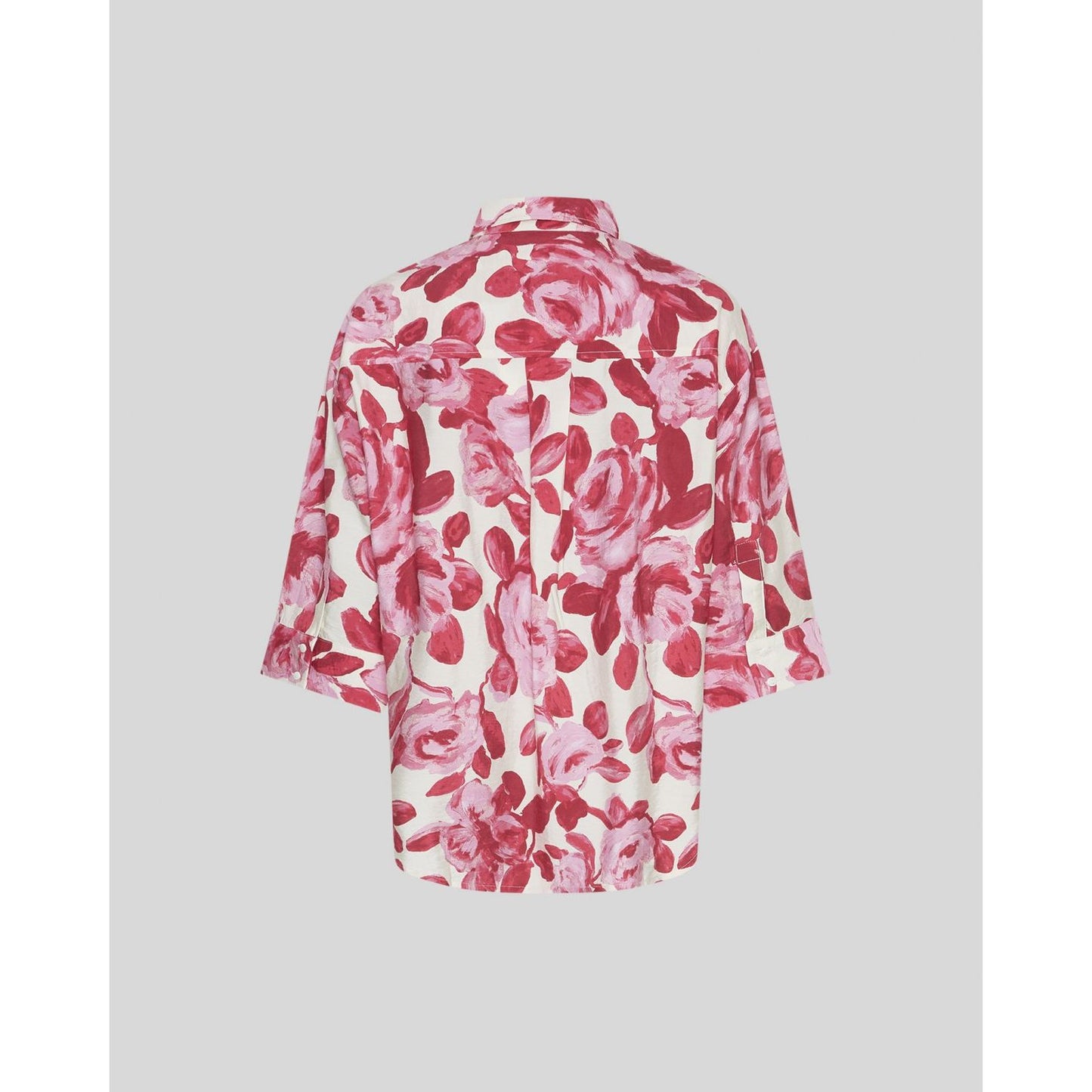 Moss Copenhagen Edrina 3/4 Shirt AOP -red rose flower-