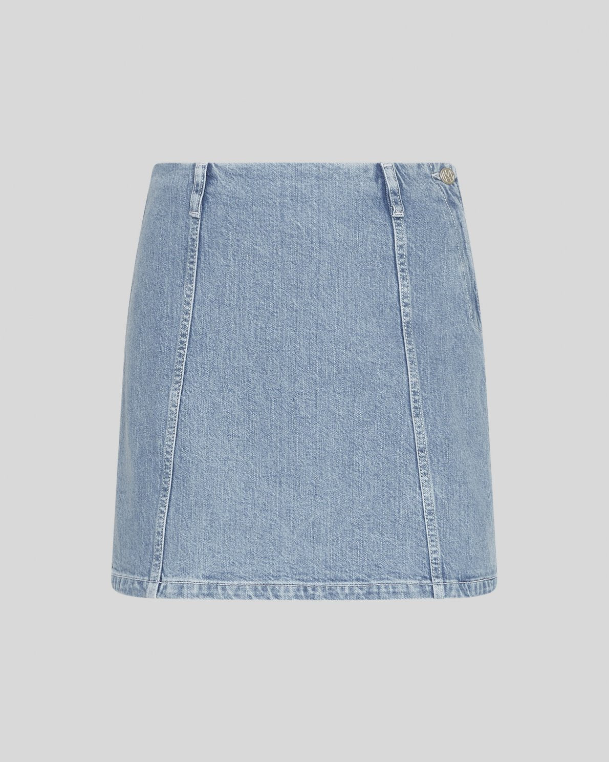 Moss Copenhagen Elida Ada Denim Skirt -light blue wash-