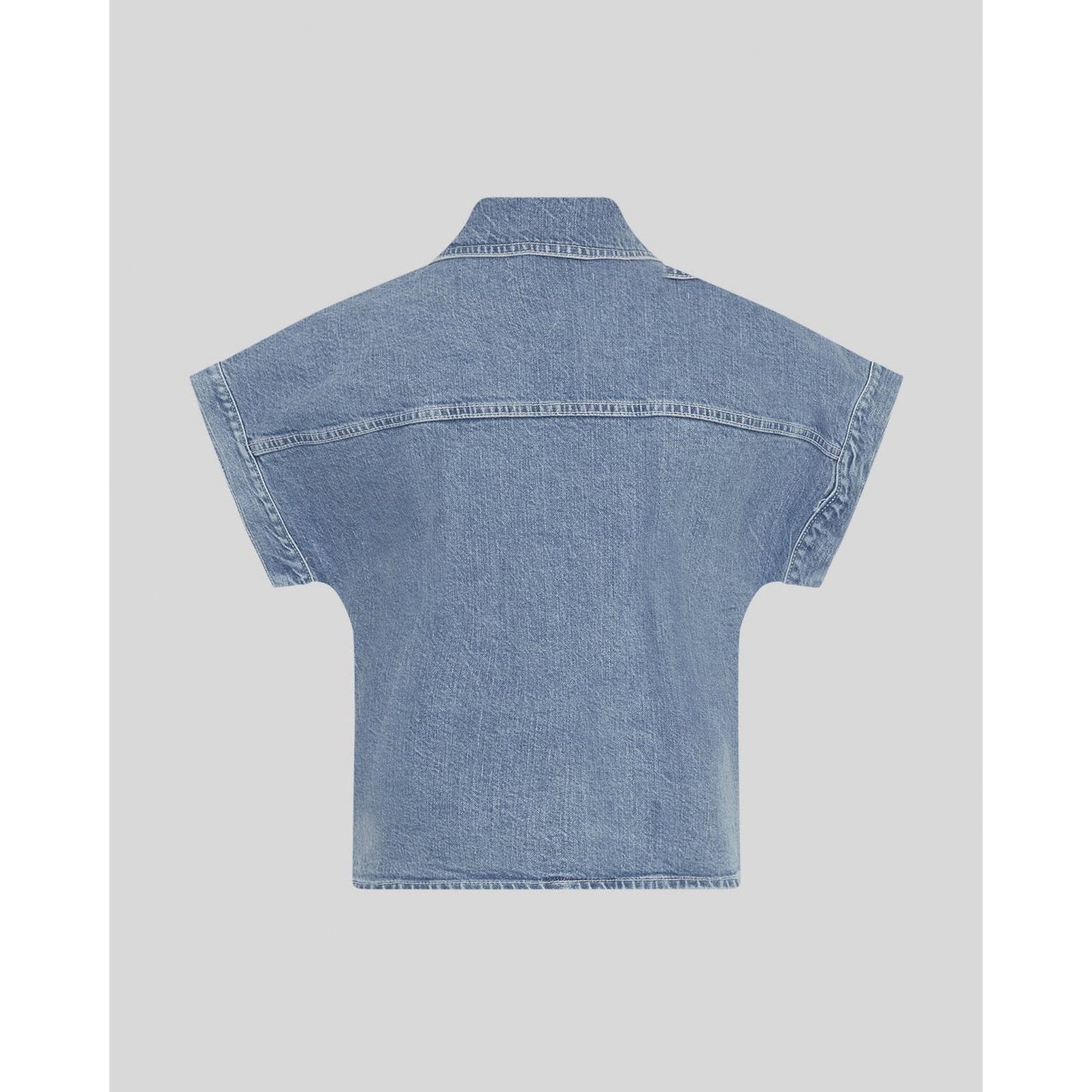 Moss Copenhagen Elida Ada SS Denim Shirt -light blue wash-