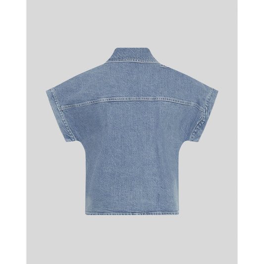 Moss Copenhagen Elida Ada SS Denim Shirt -light blue wash-