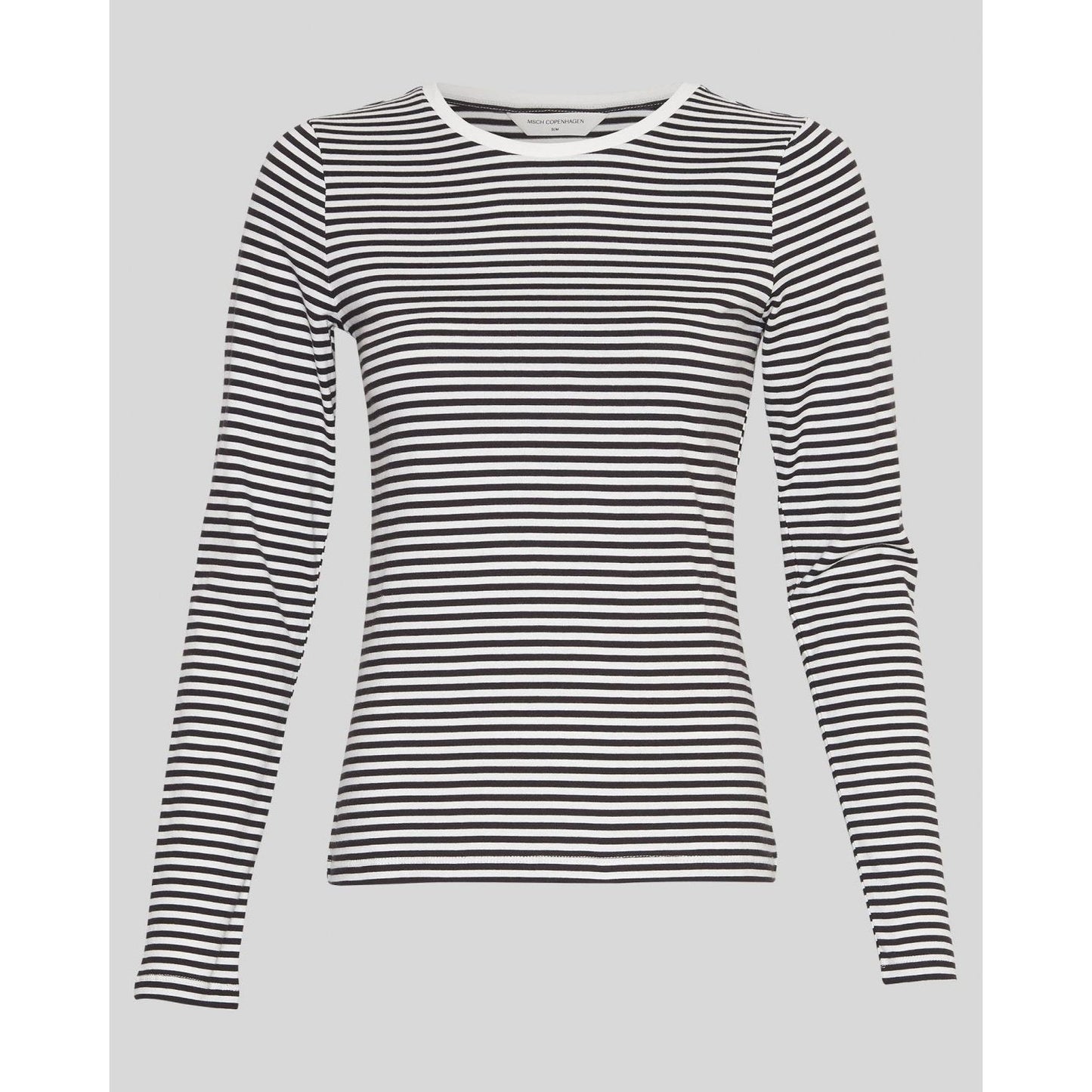 Moss Copenhagen Gemma Hadrea O Shirt Streifen -schwarz weiß-
