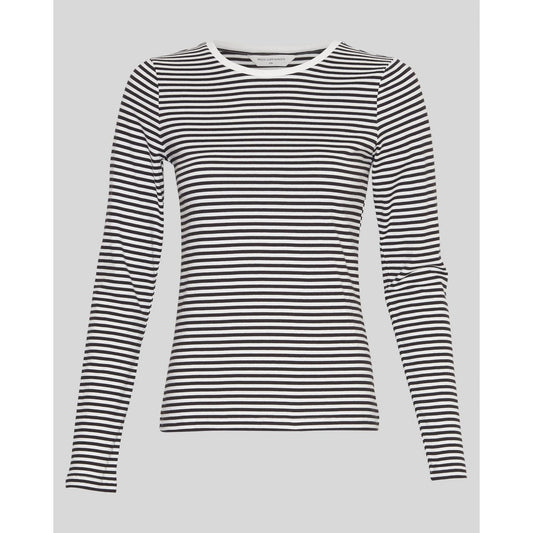 Moss Copenhagen Gemma Hadrea O Shirt Streifen -schwarz weiß-