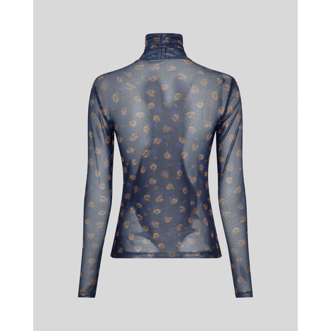 Moss Copenhagen Ginie Illenora Top - marine blue flower
