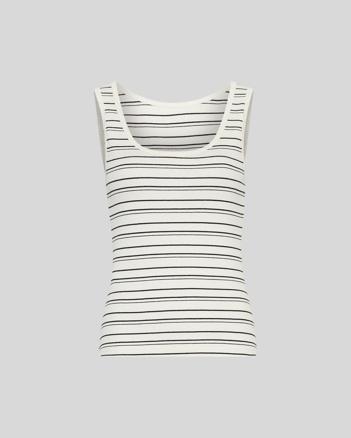 Moss Copenhagen Gubbi Rasmia SL Top stripes -turledove/black