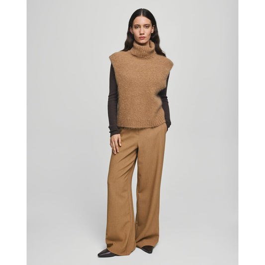 Moss Copenhagen Macy Michelle HW Wide Pants Regular - coconut melange