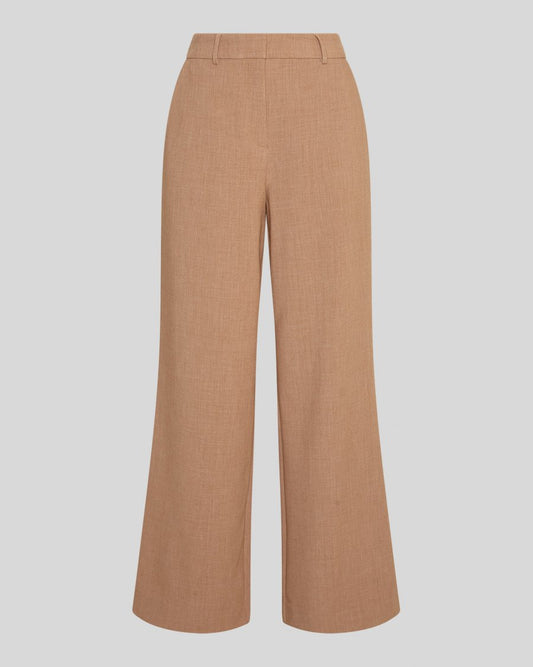 Moss Copenhagen Macy Michelle HW Wide Pants Regular - coconut melange