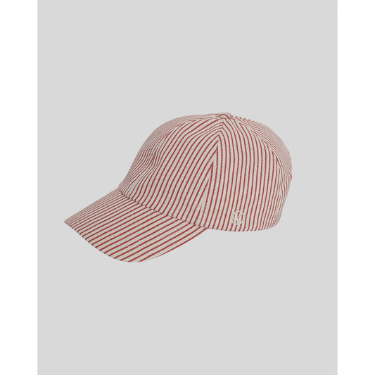 Moss Copenhagen Rhianne Cap -ecru flame scarlet-