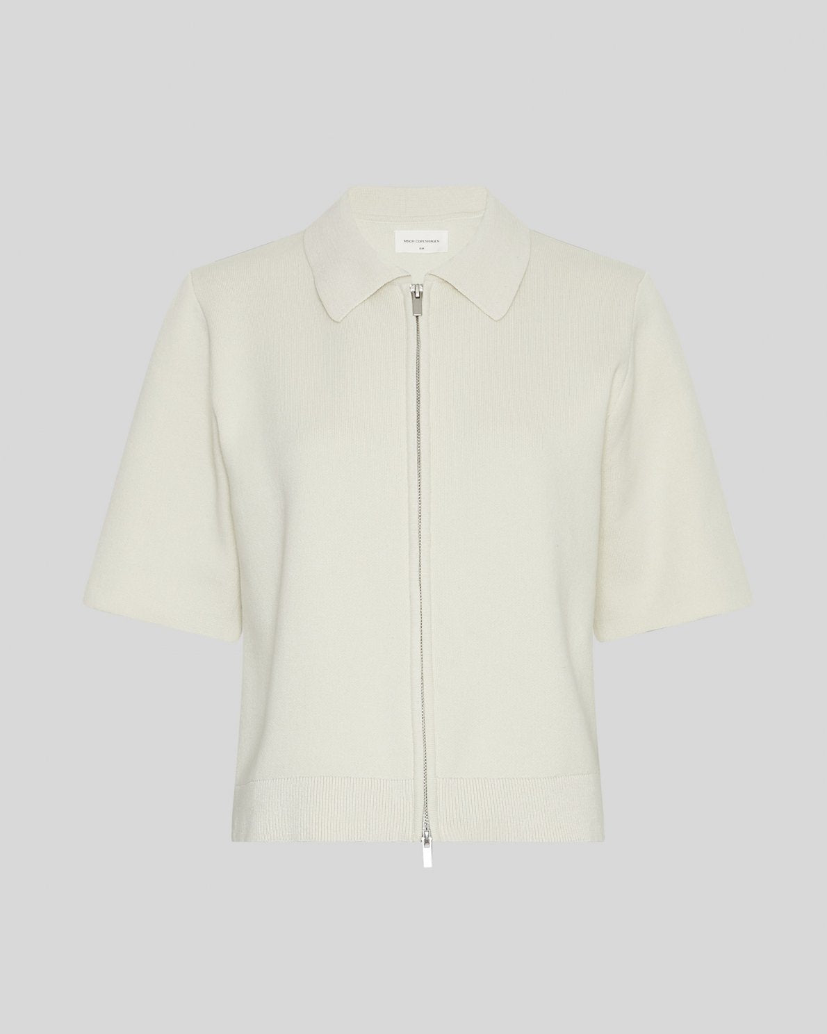 Moss Copenhagen Trinity 2/4 Zip Cardigan -turledove-