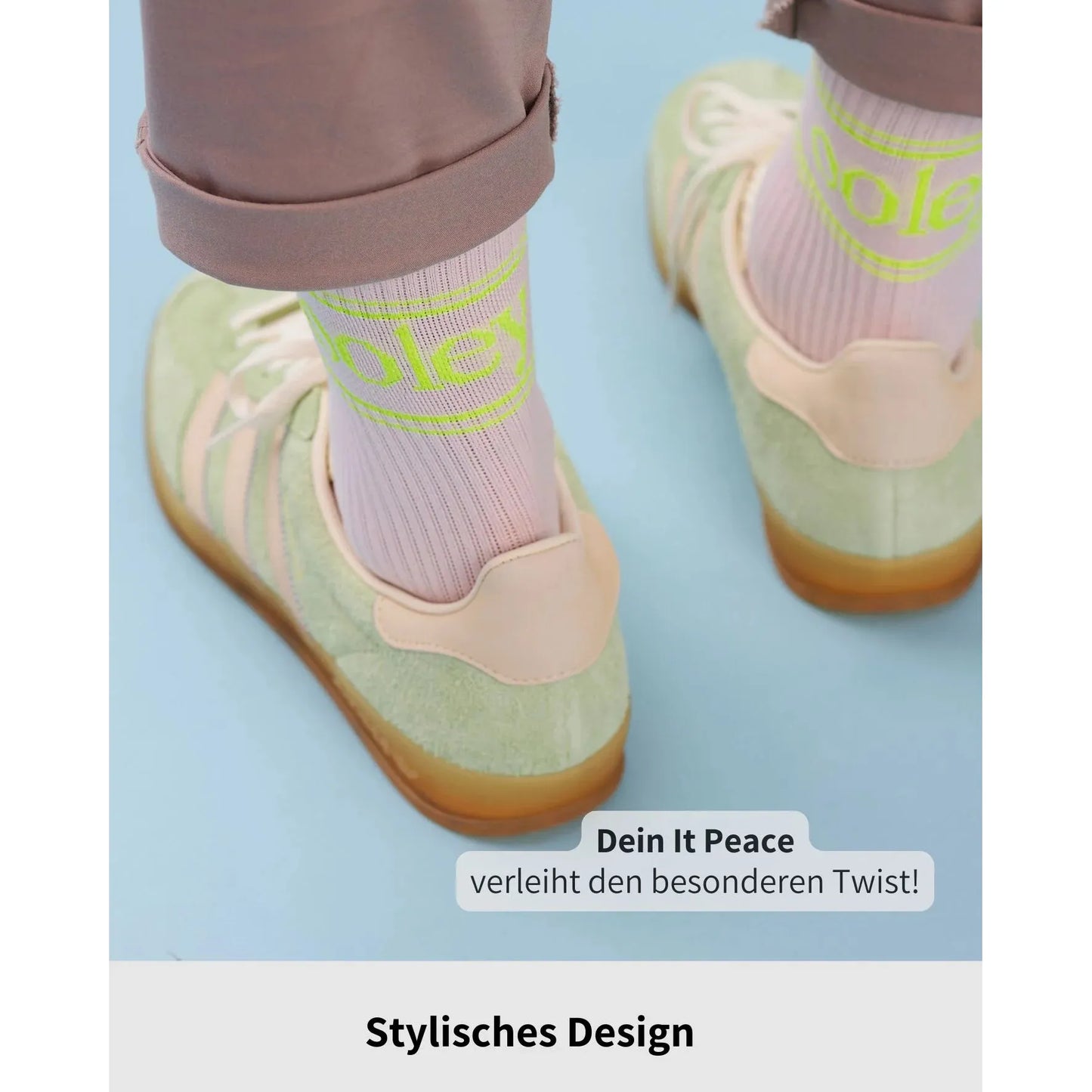 le ooley Socke-Pastel neon blush