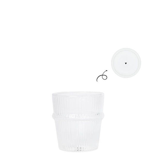 Bastion Collections Espresso Glass ribbed / Espresso Glas Rillen
