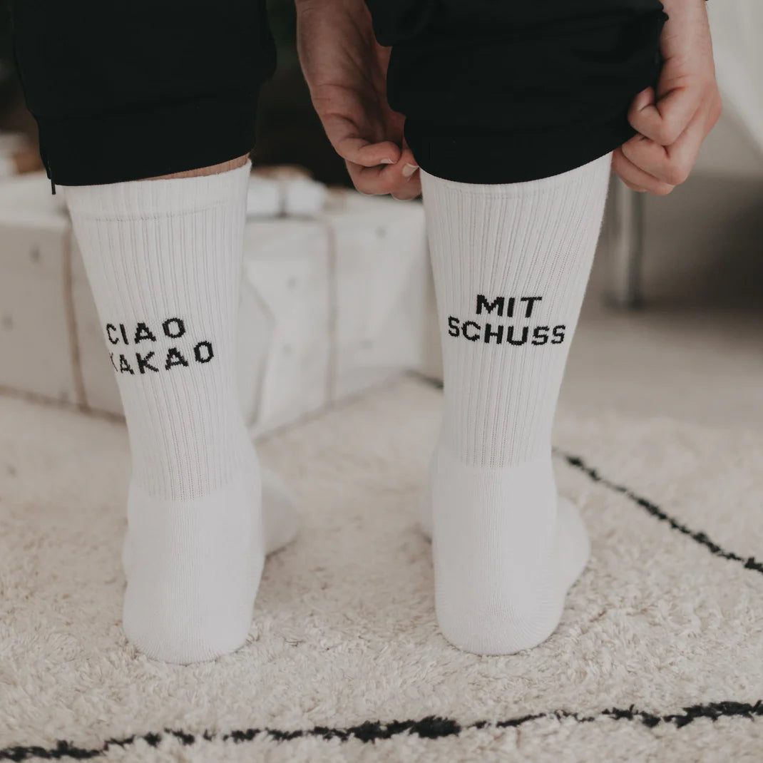 Eulenschnitt Socken Ciao Kakao mit Schuss