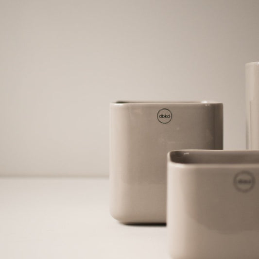 DBKD Cube Pot / Vase small - shiny mole