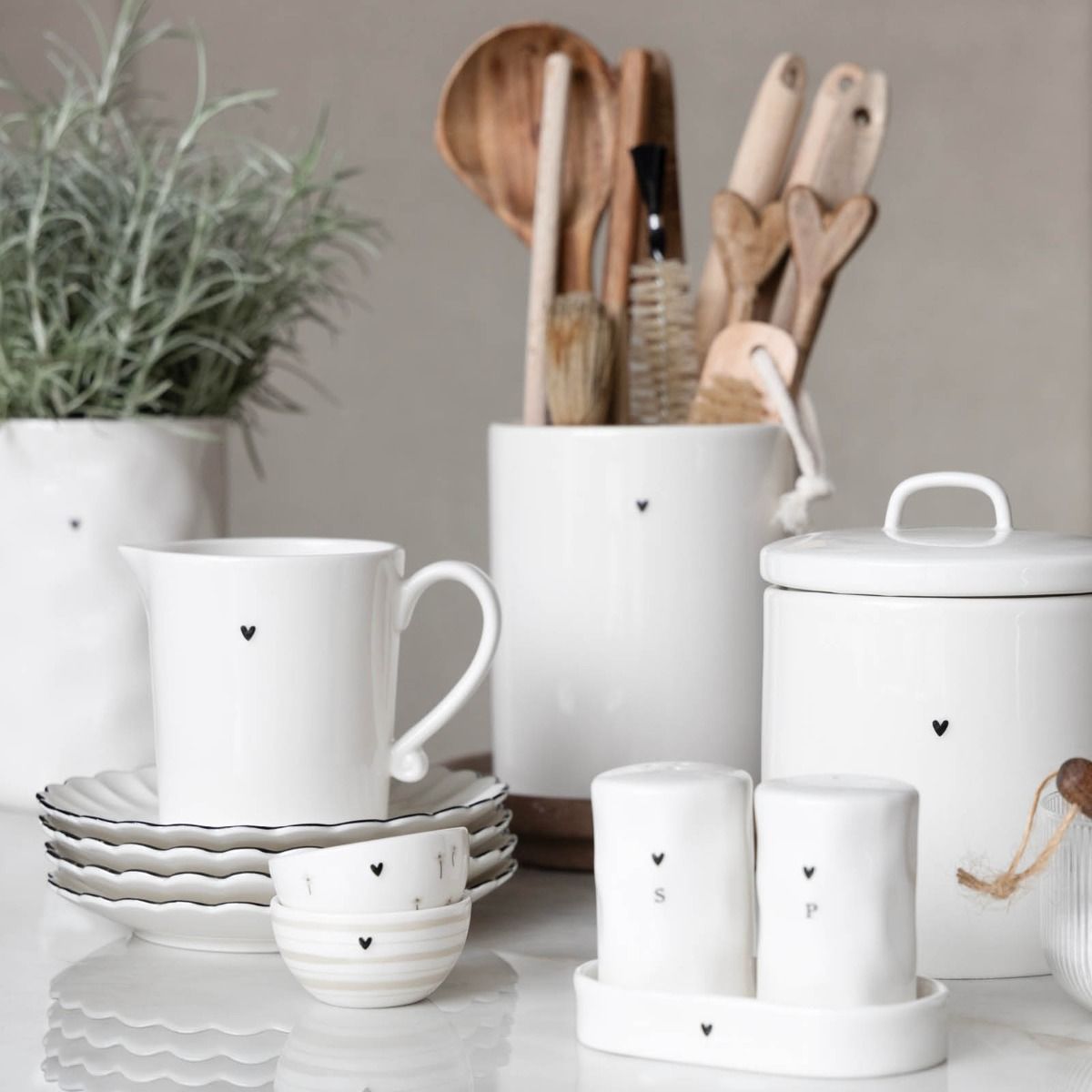 Bastion Collections Salt & Pepper SET white - Salz-Pfeffer-Set