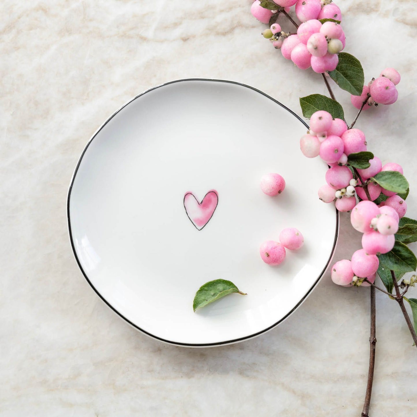 Bastion Collections Side Plate/ Teller -Heart-