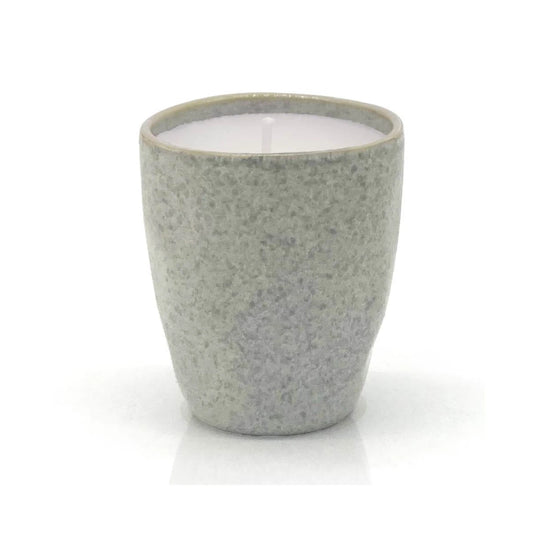 MEA living Stoneware Kerze im Espressobecher -modern grey-