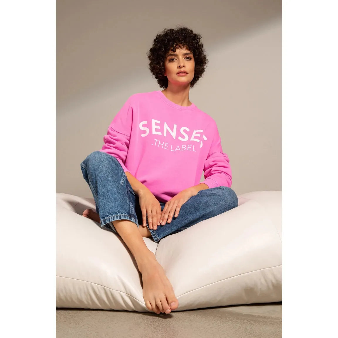 Senses the label Sweatshirt SMI:LLA - vivid pink