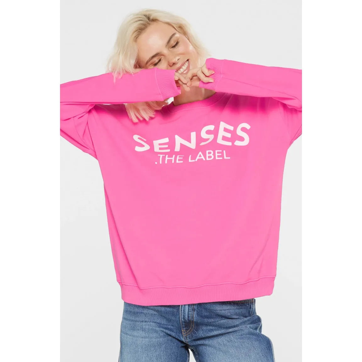 Senses the label Sweatshirt SMI:LLA - vivid pink