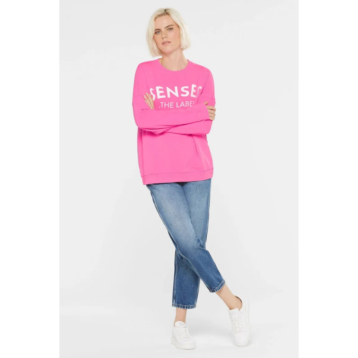 Senses the label Sweatshirt SMI:LLA - vivid pink