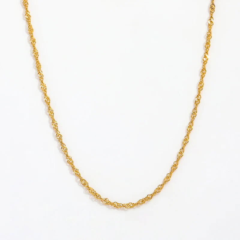 Glam & Glory Swirly Kette -gold-