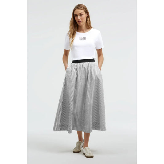 Senses. the label T-Shirt mit Back-Print - opticwhite