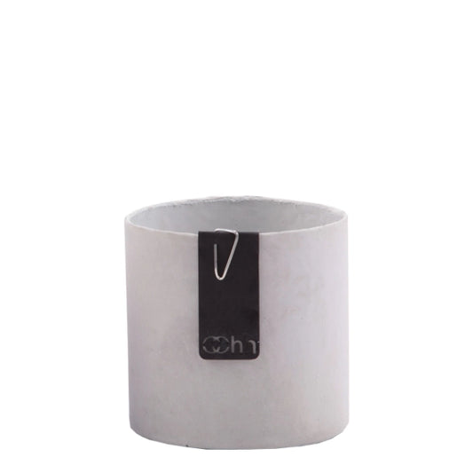 Lübech Living Tokyo cylinder Pot / Übertopf - Vase -light grey- mini