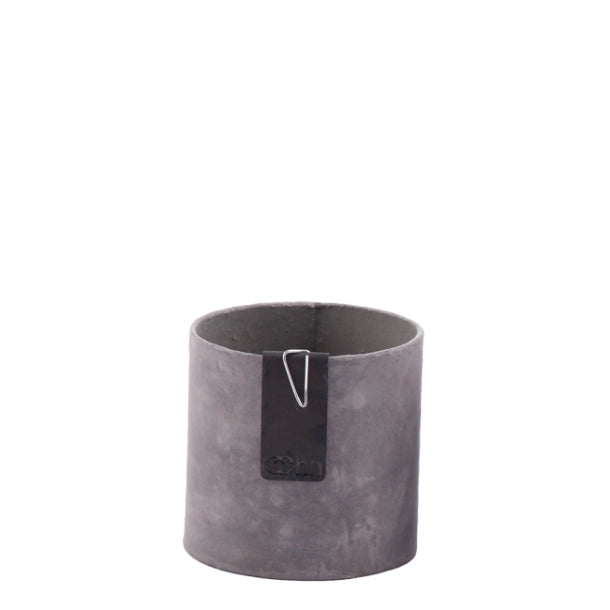 Lübech Living Tokyo cylinder Pot / Übertopf - Vase -taupe- mini