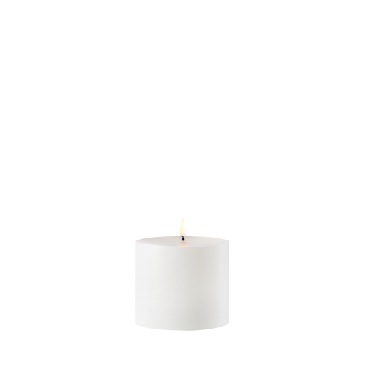 Piffany Copenhagen uyuni/ LED Pillar Candle -white- 10,1x7,8cm / Outdoorkerze