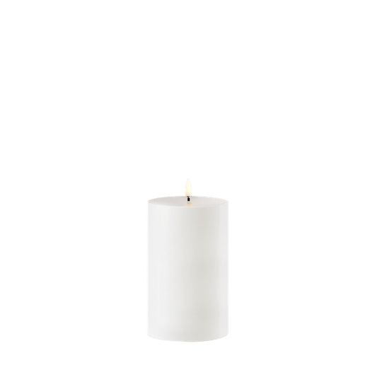 Piffany Copenhagen uyuni/ LED Pillar Candle -white- 8,4x15cm / Outdoorkerze