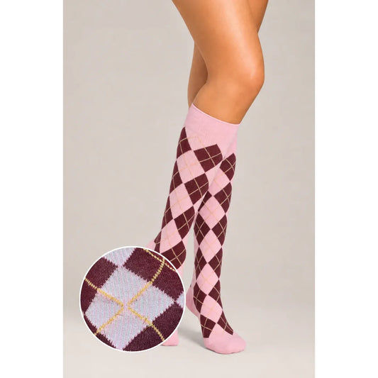 Socke mit Argyle-Muster